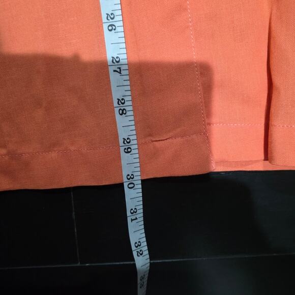 Drapers & Damons Coral Rayon/Linen Button Up Shirt - XL - Picture 7 of 7